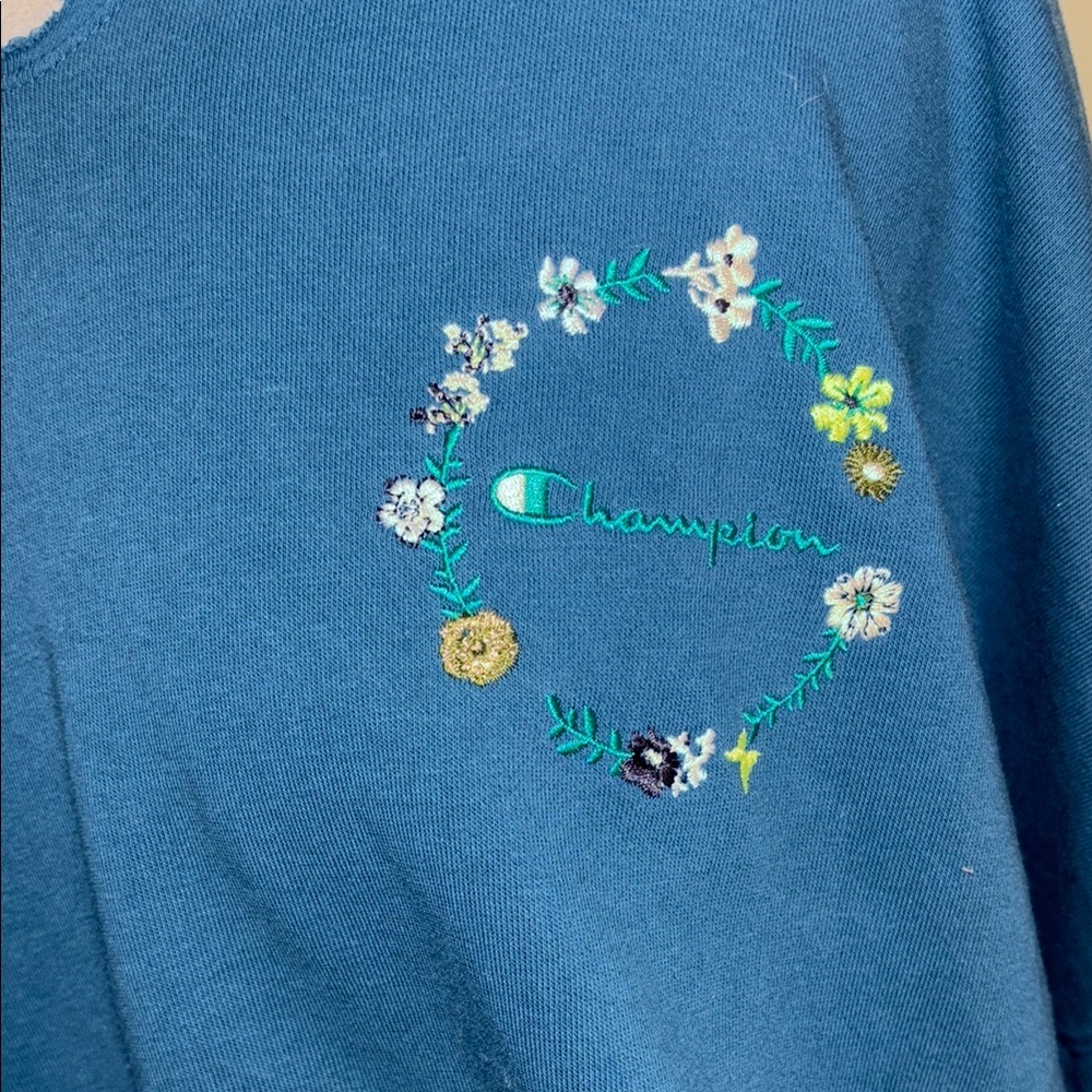 CHAMPION Women's Blue Hoodie Tops size XL - Picture 3 of 8